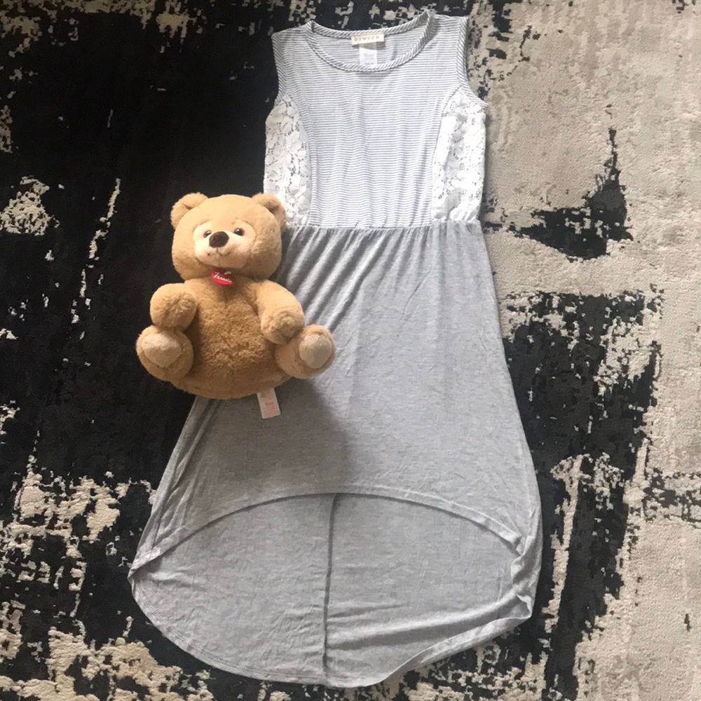 Adorable girl asymmetrical dress